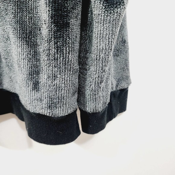 P.J. Salvage Gray Cozy Hoodie Full Zip Fleece Sherpa Jacket Women's Size XL - Picture 12 of 15